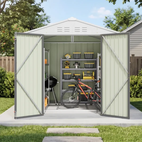Patiowell 6x4 Metal Shed with Floor Frame
